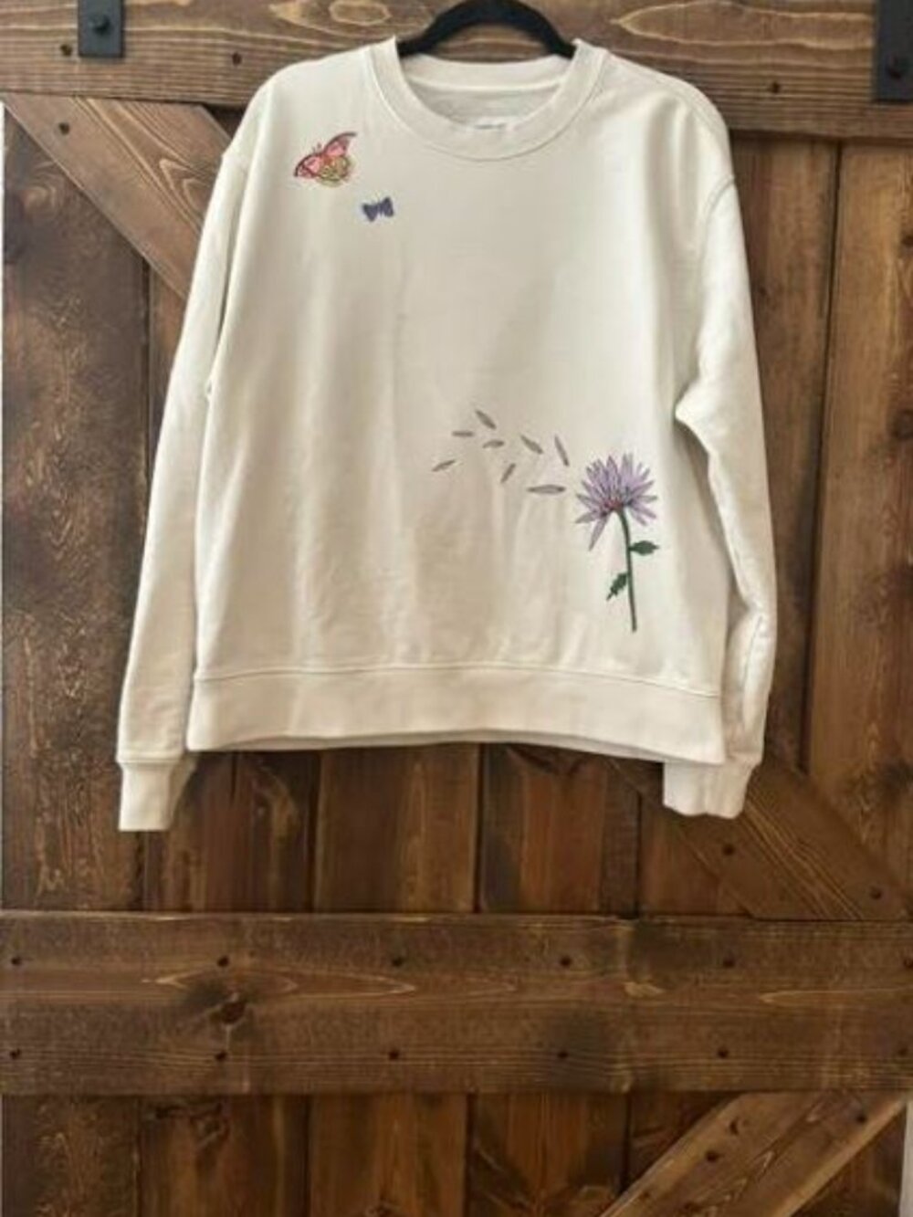 Coach | Crewneck White Sweatshirt Rare Dandelion Blowing "Coach" on Back Sz XL
